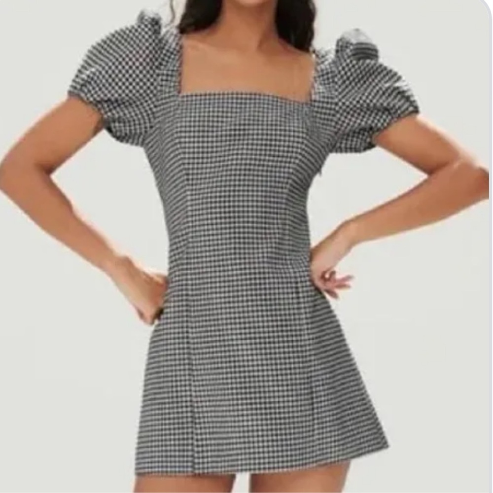 Black and white gingham Zara dress